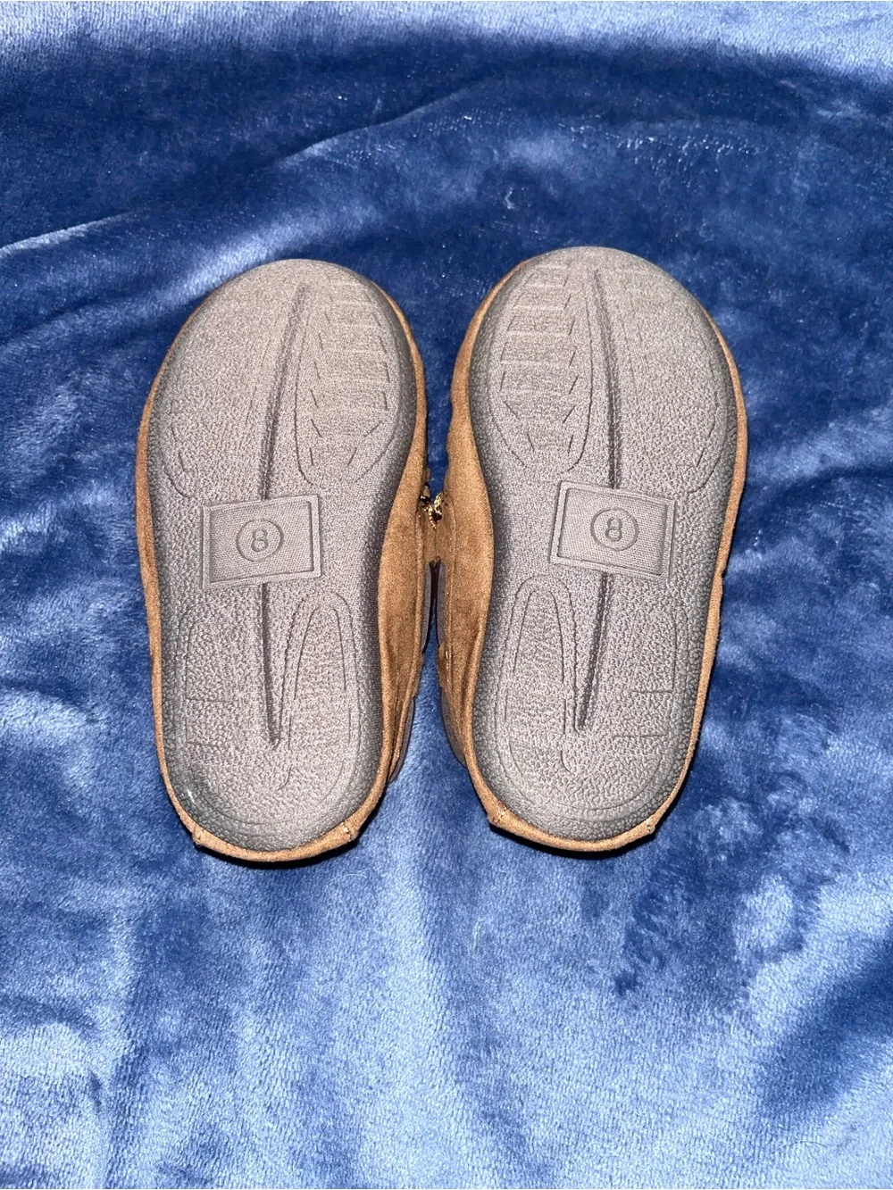Target Cat&Jack Toddler Boy Size 8T Brown Moccasin House Shoes NWOT